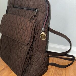Vera Bradley Chocolate Quilted Backpack